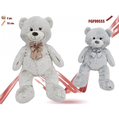 ORSO PELUCHE CON FIOCCO ASSORTITO 72CM.